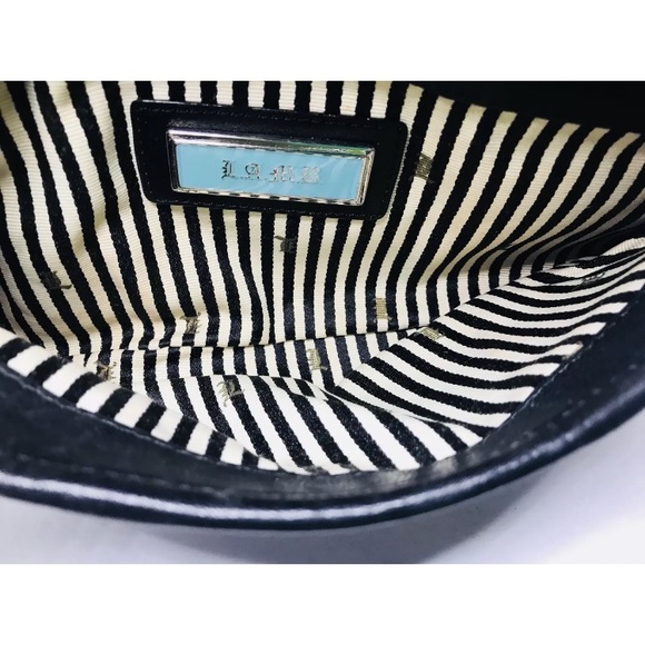 L.A.M.B. Gwen Stefani Handbag Clutch Black Leather - Picture 7 of 8